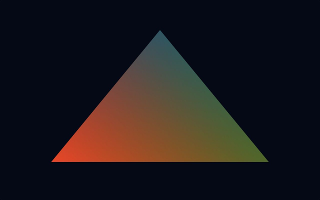 Compute-generated triangle colored through a native subgroup shuffle